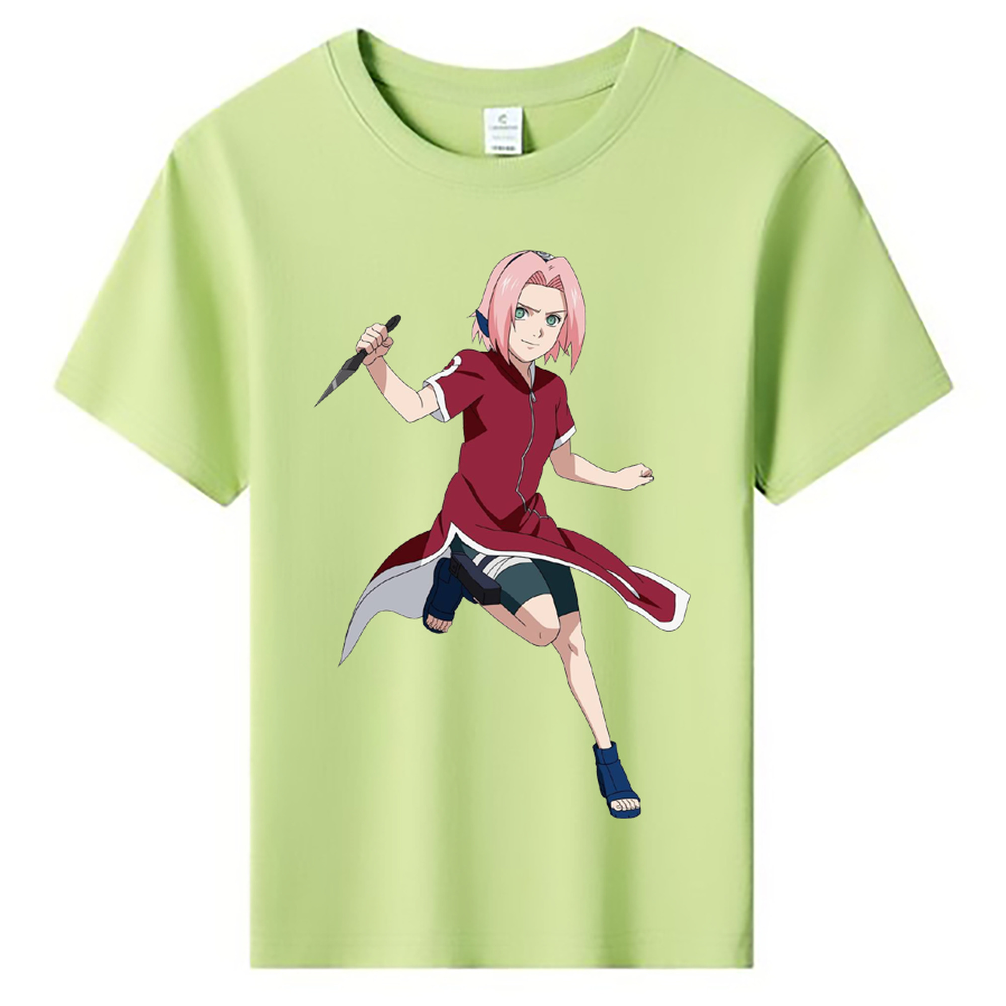 （画像用） NARUTO -ナルト- 春野サクラ Haruno Sakura 綿100％キッズTシャツ（フロントプリント）
